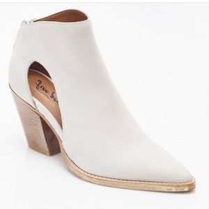 NIB Free People White Leather Wilder Bootie SZ 10